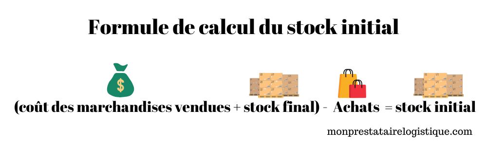 Formule de calcul du stock initial